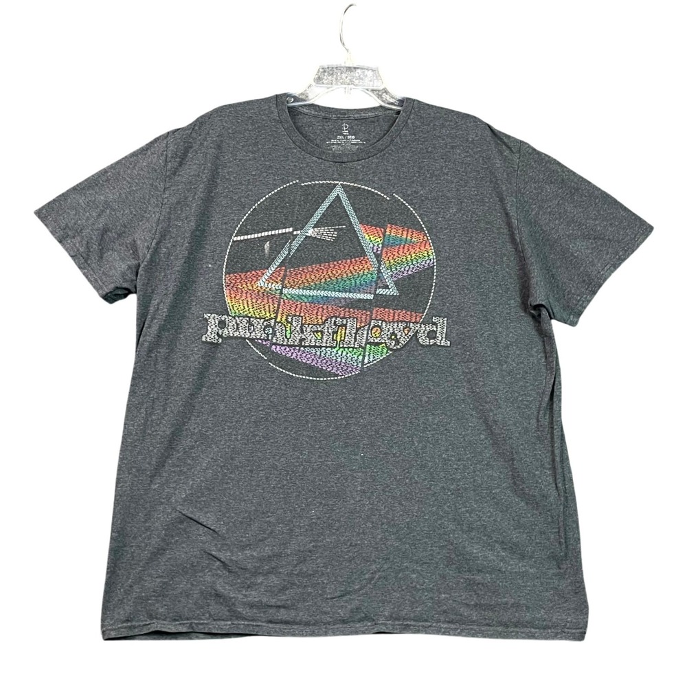 Pink Floyd Dark Side Of The Moon Graphic T-Shirt Men 3XL Gray Prism Rock Concert